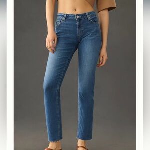 PAIGE Women's Straight Leg Blue Jeans